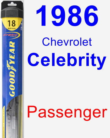 Passenger Wiper Blade for 1986 Chevrolet Celebrity - Hybrid