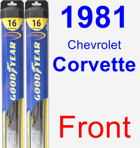Front Wiper Blade Pack for 1981 Chevrolet Corvette - Hybrid