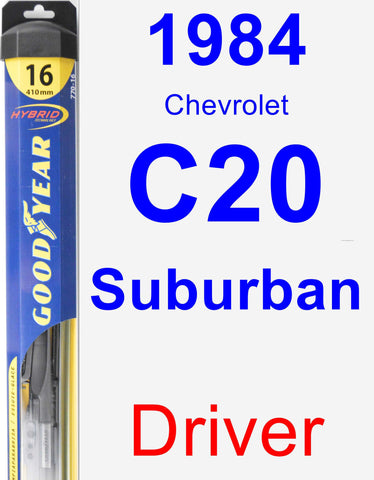 Driver Wiper Blade for 1984 Chevrolet C20 Suburban - Hybrid