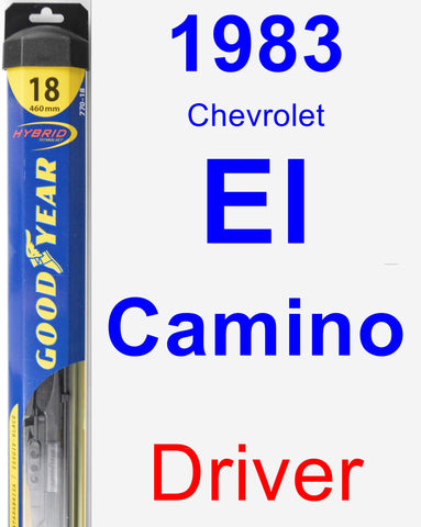 Driver Wiper Blade for 1983 Chevrolet El Camino - Hybrid