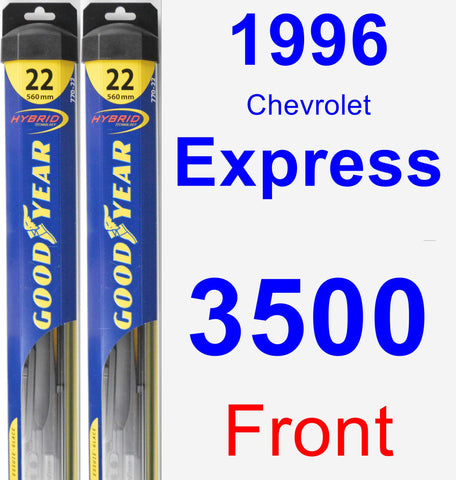 Front Wiper Blade Pack for 1996 Chevrolet Express 3500 - Hybrid