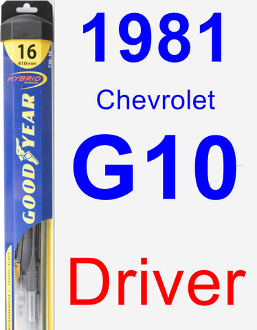 Driver Wiper Blade for 1981 Chevrolet G10 - Hybrid