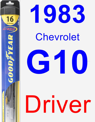 Driver Wiper Blade for 1983 Chevrolet G10 - Hybrid