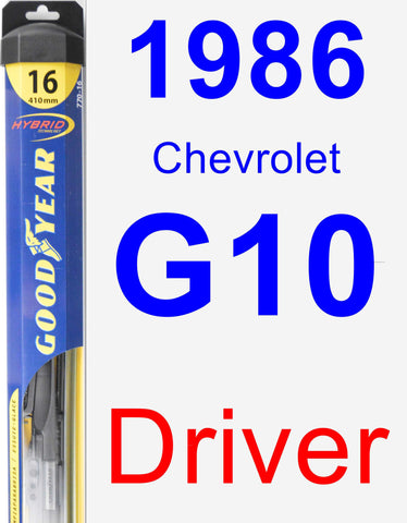 Driver Wiper Blade for 1986 Chevrolet G10 - Hybrid