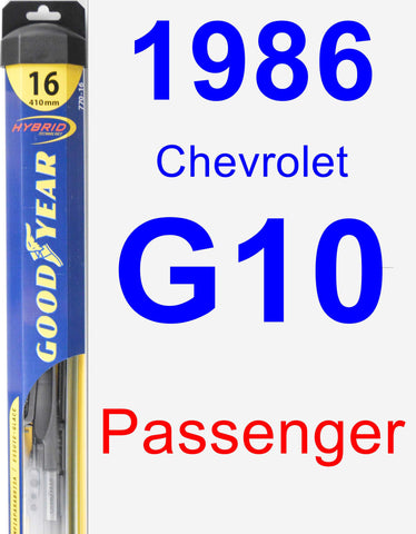 Passenger Wiper Blade for 1986 Chevrolet G10 - Hybrid