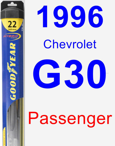 Passenger Wiper Blade for 1996 Chevrolet G30 - Hybrid