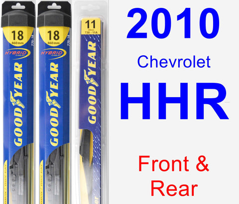 Front & Rear Wiper Blade Pack for 2010 Chevrolet HHR - Hybrid