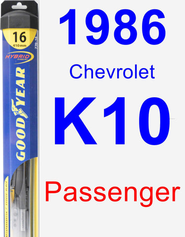 Passenger Wiper Blade for 1986 Chevrolet K10 - Hybrid