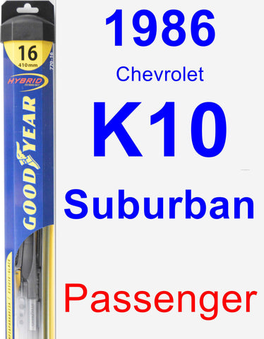 Passenger Wiper Blade for 1986 Chevrolet K10 Suburban - Hybrid