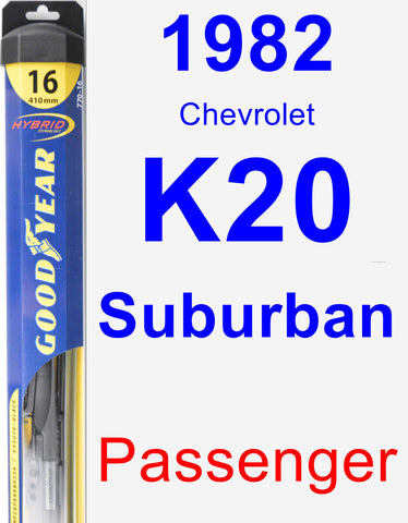 Passenger Wiper Blade for 1982 Chevrolet K20 Suburban - Hybrid