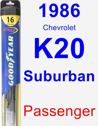 Passenger Wiper Blade for 1986 Chevrolet K20 Suburban - Hybrid