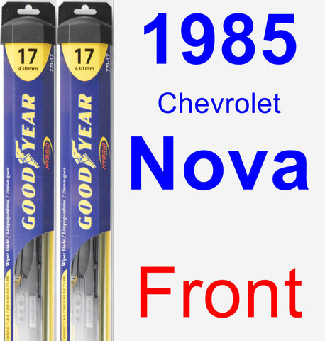 Front Wiper Blade Pack for 1985 Chevrolet Nova - Hybrid
