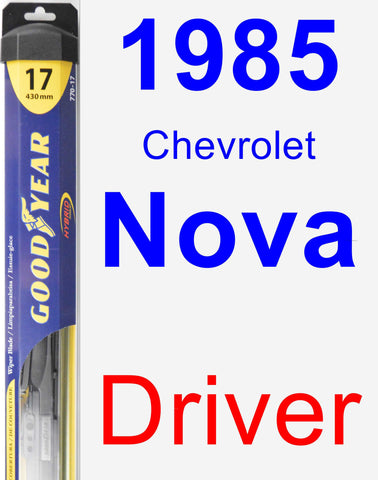 Driver Wiper Blade for 1985 Chevrolet Nova - Hybrid