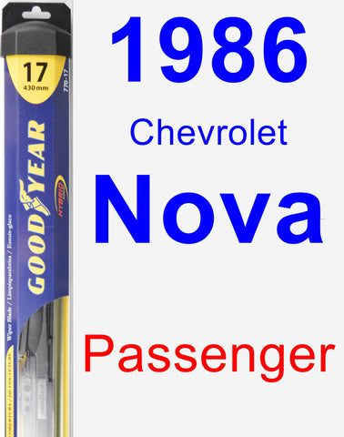 Passenger Wiper Blade for 1986 Chevrolet Nova - Hybrid