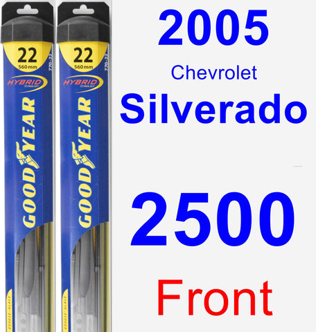 Front Wiper Blade Pack for 2005 Chevrolet Silverado 2500 - Hybrid
