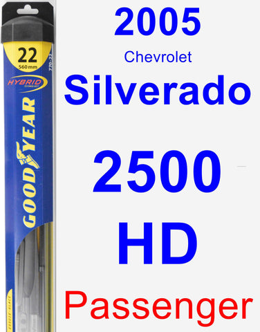Passenger Wiper Blade for 2005 Chevrolet Silverado 2500 HD - Hybrid