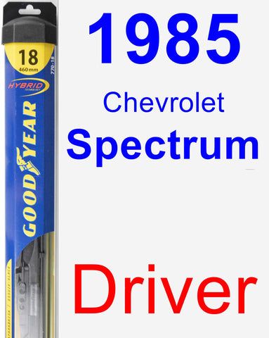 Driver Wiper Blade for 1985 Chevrolet Spectrum - Hybrid