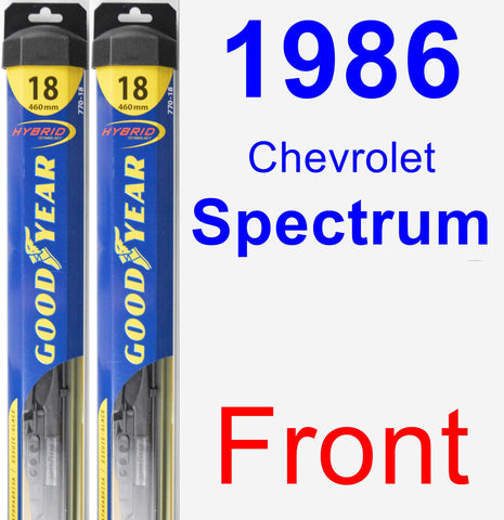 Front Wiper Blade Pack for 1986 Chevrolet Spectrum - Hybrid