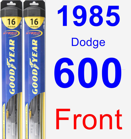 Front Wiper Blade Pack for 1985 Dodge 600 - Hybrid