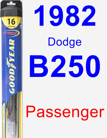 Passenger Wiper Blade for 1982 Dodge B250 - Hybrid
