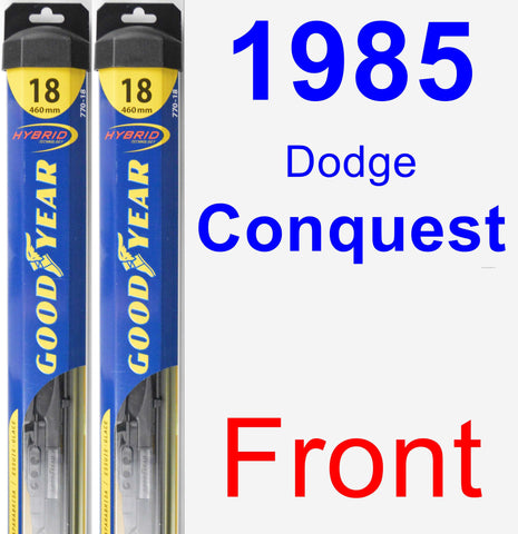 Front Wiper Blade Pack for 1985 Dodge Conquest - Hybrid