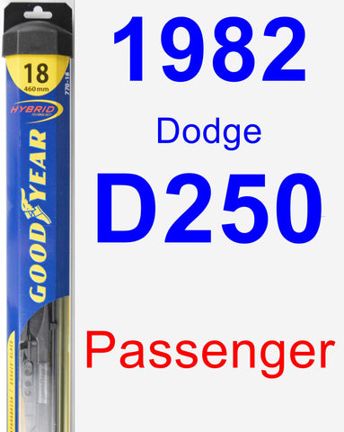 Passenger Wiper Blade for 1982 Dodge D250 - Hybrid