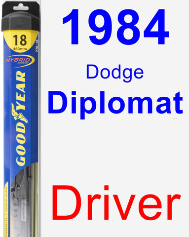 Driver Wiper Blade for 1984 Dodge Diplomat - Hybrid