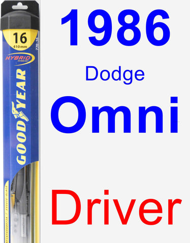Driver Wiper Blade for 1986 Dodge Omni - Hybrid