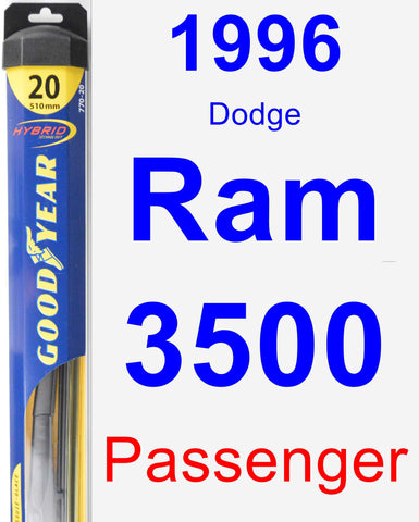 Passenger Wiper Blade for 1996 Dodge Ram 3500 - Hybrid