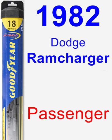 Passenger Wiper Blade for 1982 Dodge Ramcharger - Hybrid