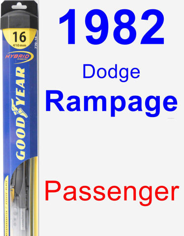 Passenger Wiper Blade for 1982 Dodge Rampage - Hybrid