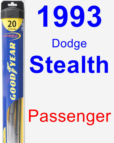 Passenger Wiper Blade for 1993 Dodge Stealth - Hybrid