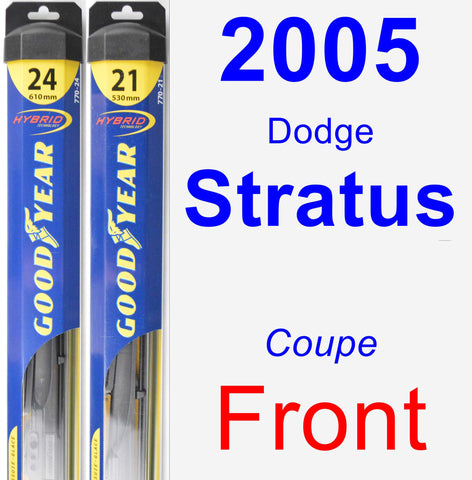 Front Wiper Blade Pack for 2005 Dodge Stratus - Hybrid