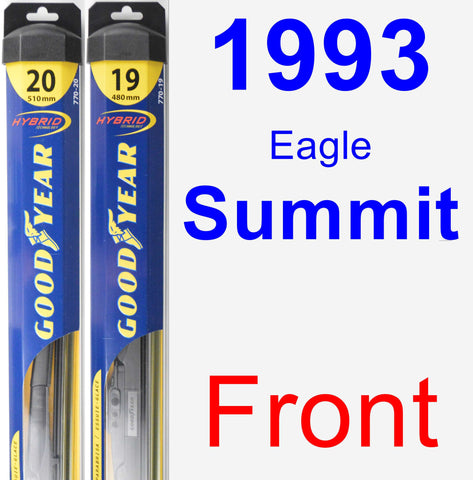Front Wiper Blade Pack for 1993 Eagle Summit - Hybrid