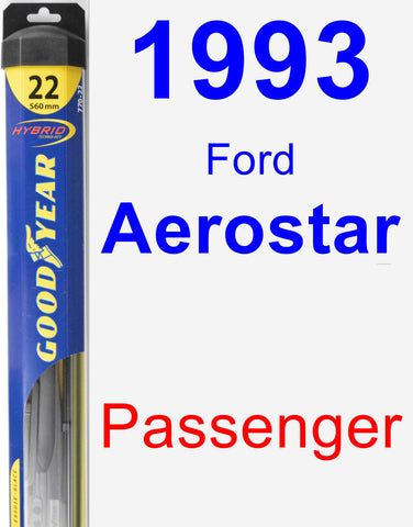 Passenger Wiper Blade for 1993 Ford Aerostar - Hybrid