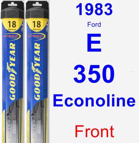 Front Wiper Blade Pack for 1983 Ford E-350 Econoline - Hybrid