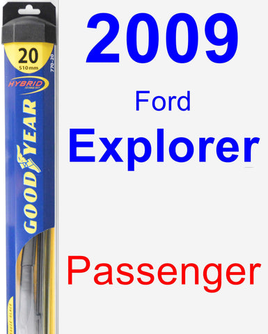 Passenger Wiper Blade for 2009 Ford Explorer - Hybrid