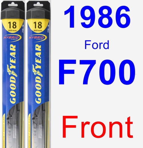 Front Wiper Blade Pack for 1986 Ford F700 - Hybrid