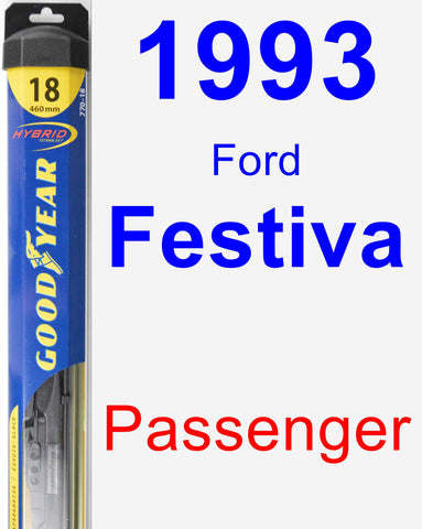 Passenger Wiper Blade for 1993 Ford Festiva - Hybrid