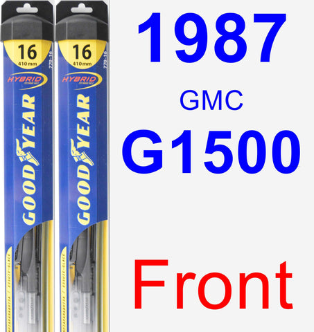 Front Wiper Blade Pack for 1987 GMC G1500 - Hybrid