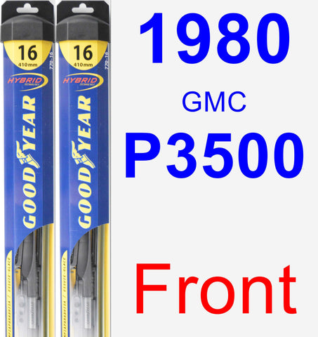 Front Wiper Blade Pack for 1980 GMC P3500 - Hybrid