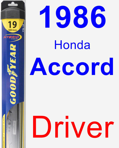 Driver Wiper Blade for 1986 Honda Accord - Hybrid