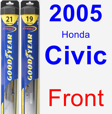 Front Wiper Blade Pack for 2005 Honda Civic - Hybrid