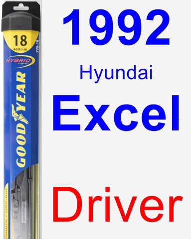 Driver Wiper Blade for 1992 Hyundai Excel - Hybrid