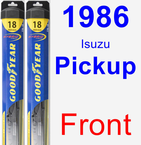 Front Wiper Blade Pack for 1986 Isuzu Pickup - Hybrid