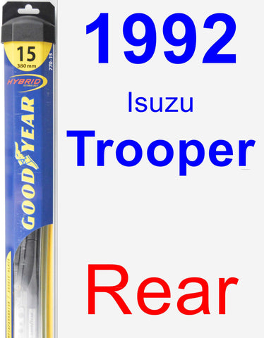 Rear Wiper Blade for 1992 Isuzu Trooper - Hybrid