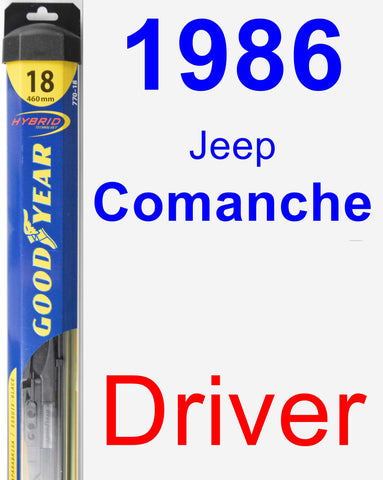 Driver Wiper Blade for 1986 Jeep Comanche - Hybrid
