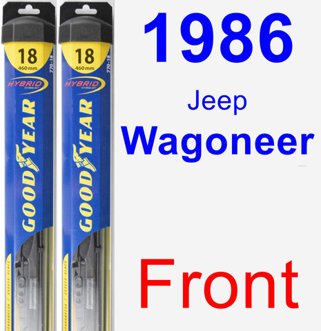 Front Wiper Blade Pack for 1986 Jeep Wagoneer - Hybrid