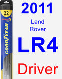Driver Wiper Blade for 2011 Land Rover LR4 - Hybrid