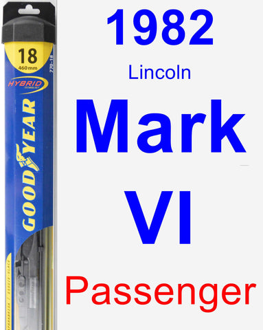 Passenger Wiper Blade for 1982 Lincoln Mark VI - Hybrid